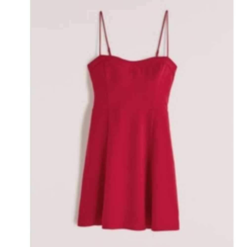 Abercrombie & Fitch Red Sweetheart Slip Mini Dress